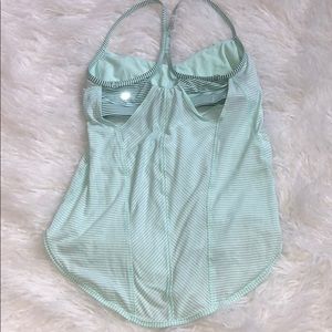 Mint Stripe LuluLemon Tank Top